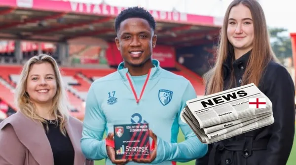 Luis Sinisterra fue galardonado y tuvo participación en la FA Cup.