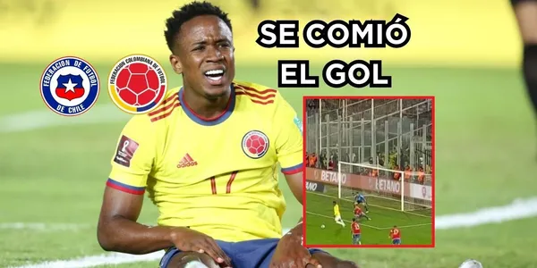 Luis Sinisterra se comió un gol cantado en la Selección Colombia contra Chile, le pusieron un peculiar apodo.