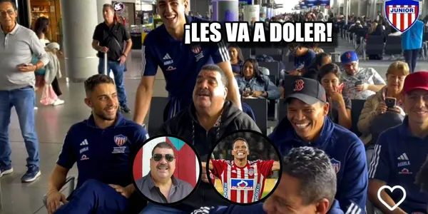 Maelo Ruiz coincidió con los jugadores del Junior FC en Bogotá.