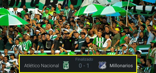 Malos perdedores, lo que hicieron hinchas de Nacional por derrota vs Millonarios (Fotos tomadas Blu Radio)