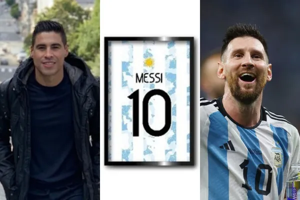 Mao Molina tiene la camiseta de Lionel Messi y la ubicó en su museo donde tiene una colección especial de prendas de varias figuras.