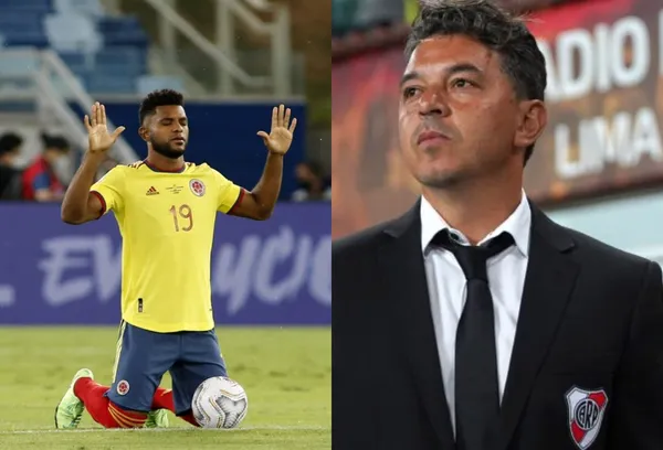 Marcelo Gallardo necesita con urgencia a un delantero y le habrían ofrecido a un colombiano que la rompe en Rusia.