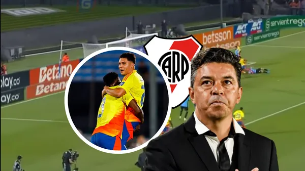 Marcelo Gallardo y Juanfer Quintero Foto: Captura de Gol Caracol, ESPN e Infobae