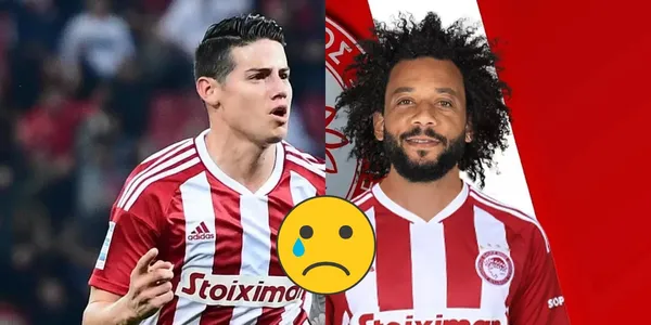 Marcelo le da la peor noticia a James Rodríguez en el Olympiacos de Grecia.