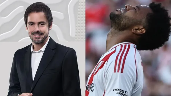 Mariano Closs y Miguel Ángel Borja Foto: ESPN e Infobae