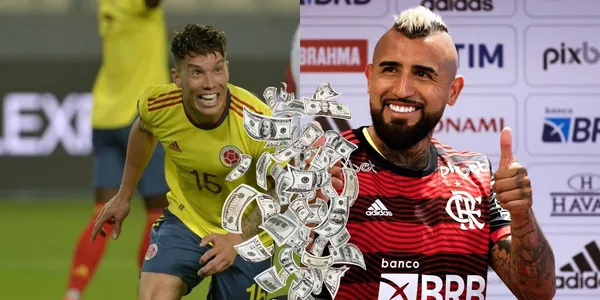 Mateus Uribe en la mira del Flamengo de Brasil donde juega Arturo Vidal.