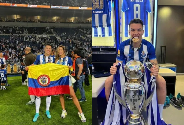 Mateus Uribe se juntó con otro paisano en Portugal para dejar en alto la bandera de Colombia.