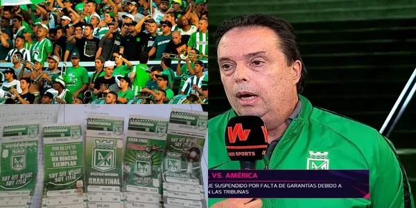 Mauricio Navarro el presidente de Atlético Nacional reveló que la Barra Los Del Sur les exigían un importante número de boletas.