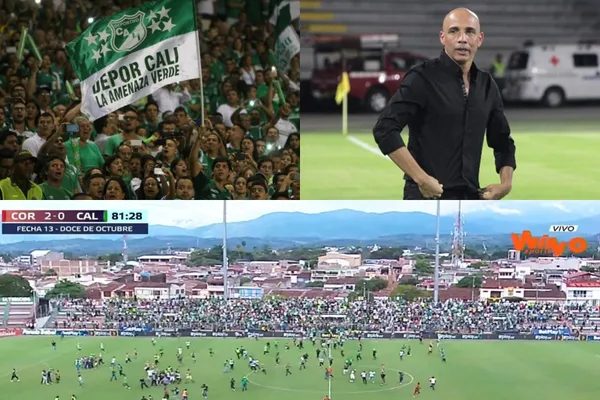Mayer Candelo fue agredido por los hinchas del Deportivo Cali y el entrenador tuvo una reacción que llamó la atención.