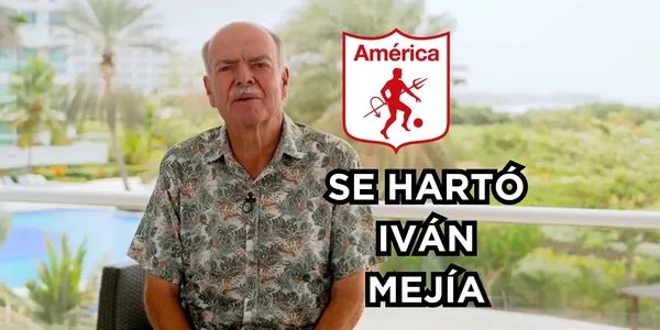 Mejía habló del América de Cali. Foto de Mejía tomada de Caracol Televisión captura de pantalla YouTube.