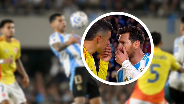 Messi no quedó contento tras el partido y James sería parte de la causa. Foto: CONMEBOL y Captura de X