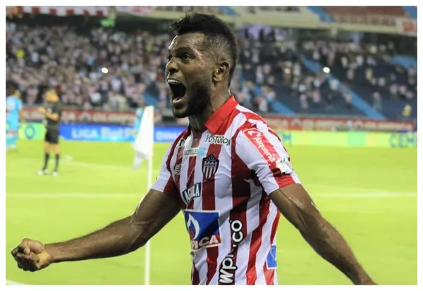 Miguel Ángel Borja anotó el 1-0 ante Deportivo Tolima y realizó un festejo que se remonta a su infancia.