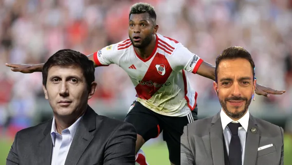 Miguel Ángel Borja con River Plate- Fotos: CNN.El Ancasti, Transfermarkt