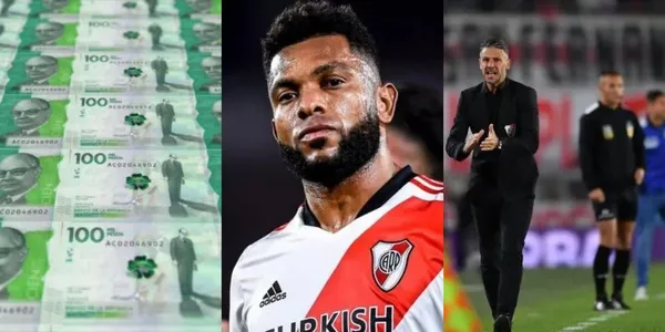 Miguel Ángel Borja condenado al banco de suplentes en River Plate por parte de un jugador de alto costo de ese club.