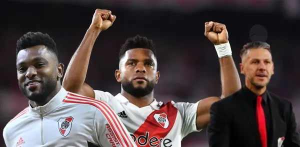 Miguel Ángel Borja no ha tenido muchas oportunidades con Martín Demichelis en River Plate