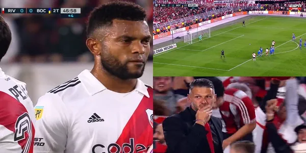 Miguel Ángel Borja en River Plate humilló al Boca Juniors con un gol y a su entrenador Martin Demichelis lo dejó callado.