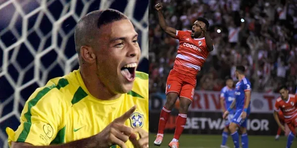 Miguel Ángel Borja se reportó con un gol al estilo buscapié como lo que hacía el brasileño Ronaldo Nazario.