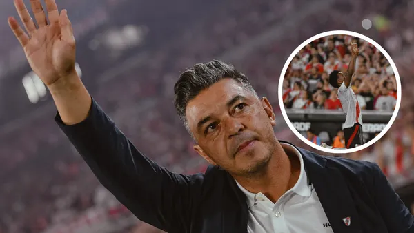 Miguel Ángel Borja y Marcelo Gallardo Foto: River Plate