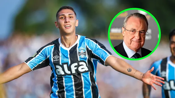 Miguel Monsalve y Florentino Pérez Foto: Gremio y Real Madrid