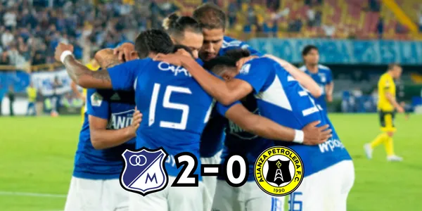 Millonarios derrotó en Bogotá a Alianza Petrolera por dos tantos, en el partido de ida de los cuartos de final de la Copa BetPlay.