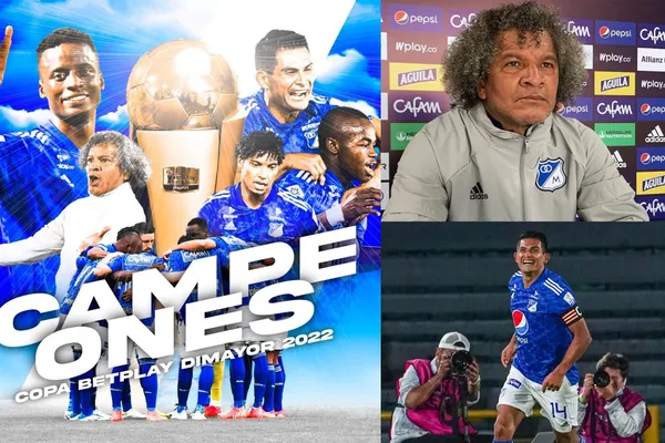 Millonarios es campeón de la Copa Colombia tras vencer 2-0 a Junior y Mackalister Silva tuvo un gran gesto con Alberto Gamero