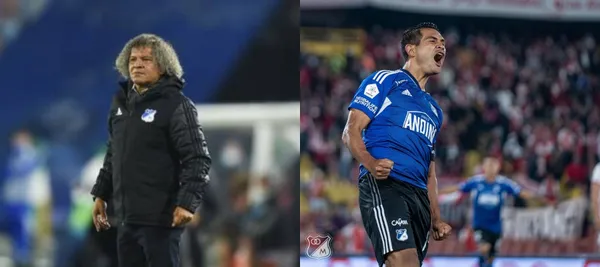 Millonarios está empatando parcialmente 1-1 con un gol de Mackalister Silva