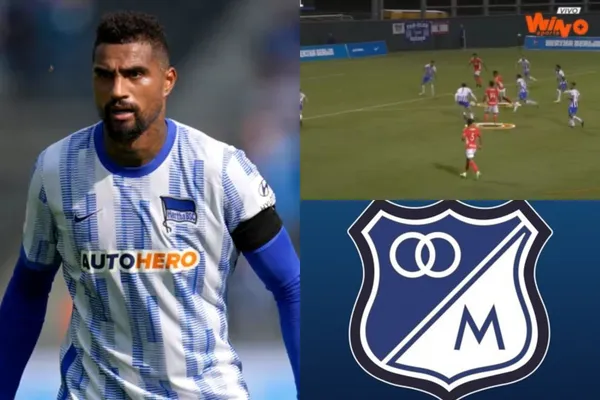 Millonarios está ganando parcialmente 1-0 con anotación de Mackalister Silva