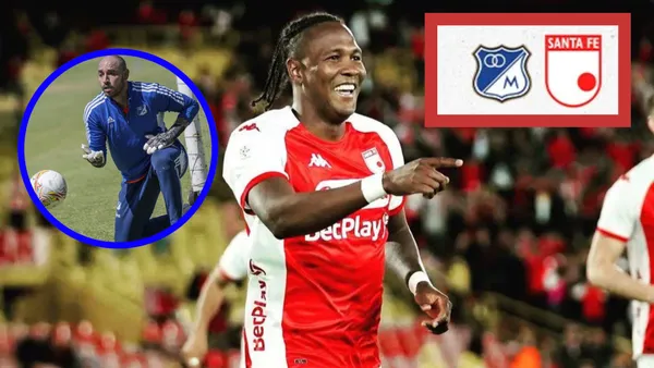 Millonarios está jugando ante Independiente Santa Fe en el estadio El Campín (Fotos: Infobae,