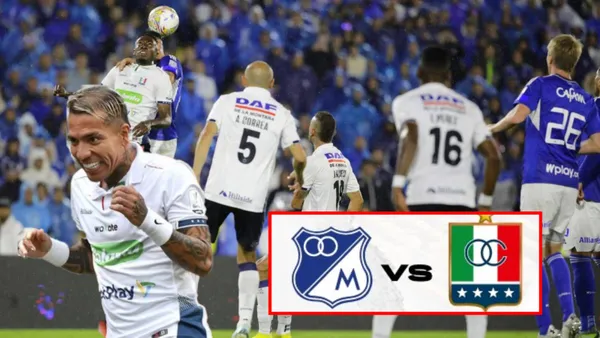 Millonarios está perdiendo ante Once Caldas (Foto tomada de redes Once Caldas, El Tiempo y Caracol Radio)