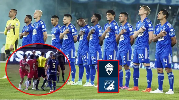 Millonarios está perdiendo ante Patriotas (Foto tomada de Captura pantalla Win Sports, redes Millonarios )