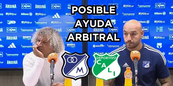 Millonarios FC con posible ayuda arbitral. Foto tomada de captura de pantalla rueda de prensa DIMAYOR.