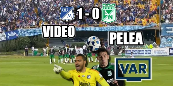 Millonarios FC y Atlético Nacional jugaron un partido cargado de fricciones y donde el VAR quedó en dudas.