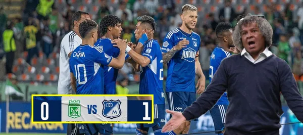 Millonarios ganó 1-0 ante Atlético Nacional en el estadio Atanasio Girardot