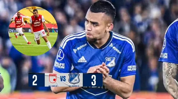 Millonarios ganó 3-2 ante Independiente Santa Fe en el estadio El Campín