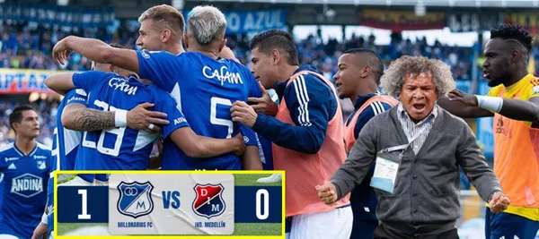 Millonarios ganó con un gol de Larry Vásquez ante Independiente Medellín en el estadio El Campín