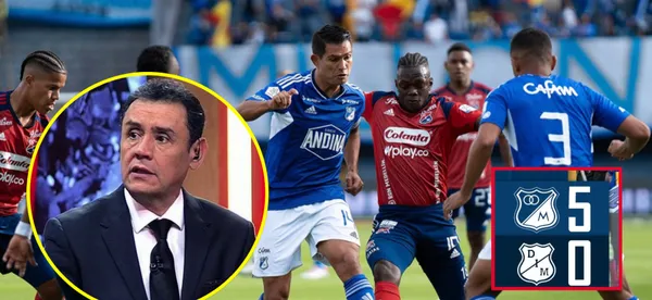 Millonarios goleó 5-0 a Medellín y el sablazo de Francisco Vélez a Alfredo Arias