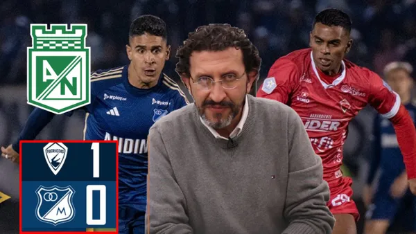 Millonarios perdió 1-0 ante Patriotas en la liga (Foto tomada de redes Millonarios, logo Pinterest y Youtube)