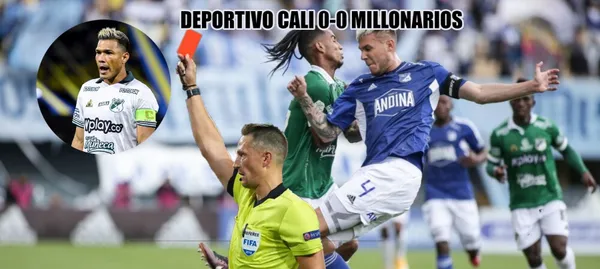 Millonarios no pudo pasar del empate ante Deportivo Cali a pesar de tener un jugador más en cancha