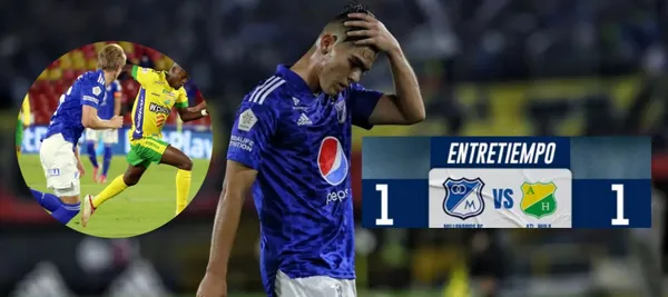 Millonarios no puede ante Atlético Huila en el partido que se juega en el estadio El Campín