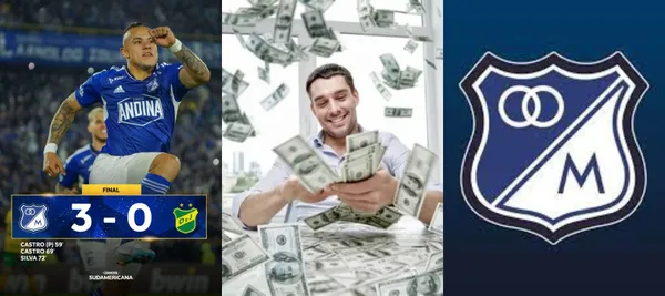 Millonarios se llevó una gran victoria ante Defensa y Justicia en Copa Sudamericana