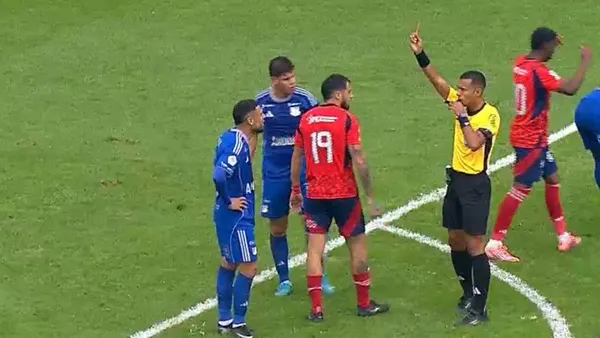 Millonarios sufrió la expulsión de Rodrigo Ureña - Captura de pantalla Win Sports