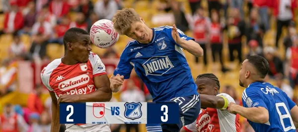 Millonarios venció 3-2 a Independiente Santa Fe en el estadio El Campín