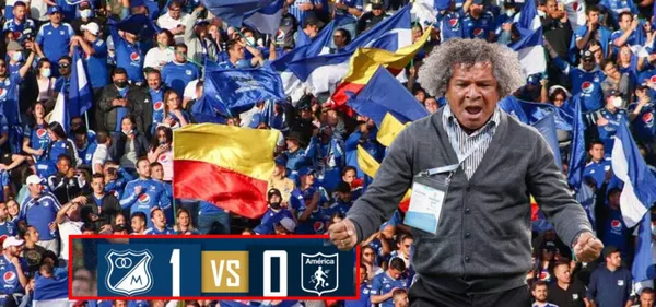 Millonarios venció al América de Cali y la reacción de los hinchas embajadores (Foto tomada de Comutricolor)