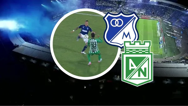 Millonarios vs Atlético Nacional Foto: Captura de Win Sports y Escudoteca
