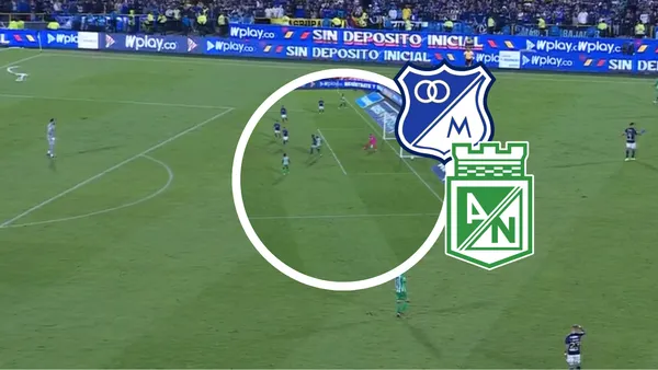 Millonarios vs Atlético Nacional Foto: Captura de Win Sports y Escudoteca