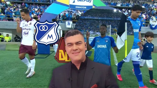 Millonarios vs Deportes Tolima Foto: Escudoteca, Captura de Win Sports