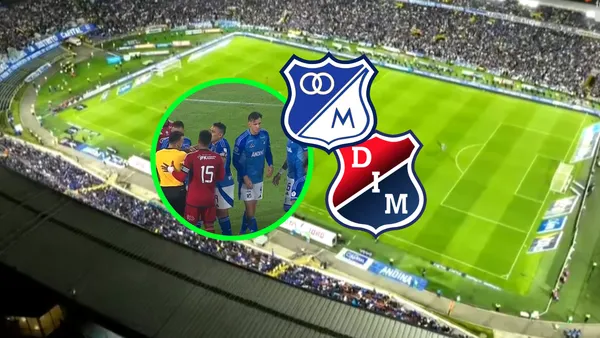 Millonarios vs Independiente Medellín Foto: Captura de Win Sports y Escudoteca