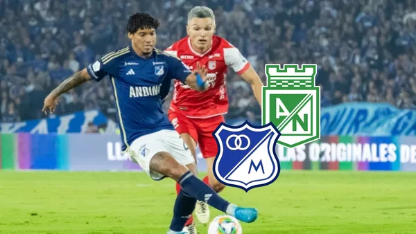 Millonarios vs Santa Fe Foto: Win Sports y Escudoteca