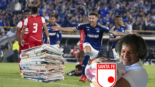 Millonarios y Gamero tienen de hijo a Santa Fe, la reacción de prensa colombiana