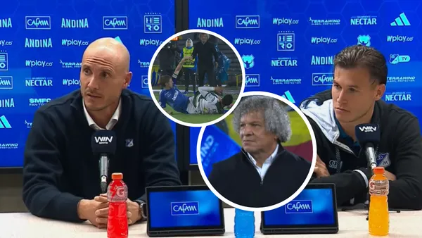 Mira el mensaje para Llinás en rueda de prensa Foto: Captura de Win Sports y DIMAYOR